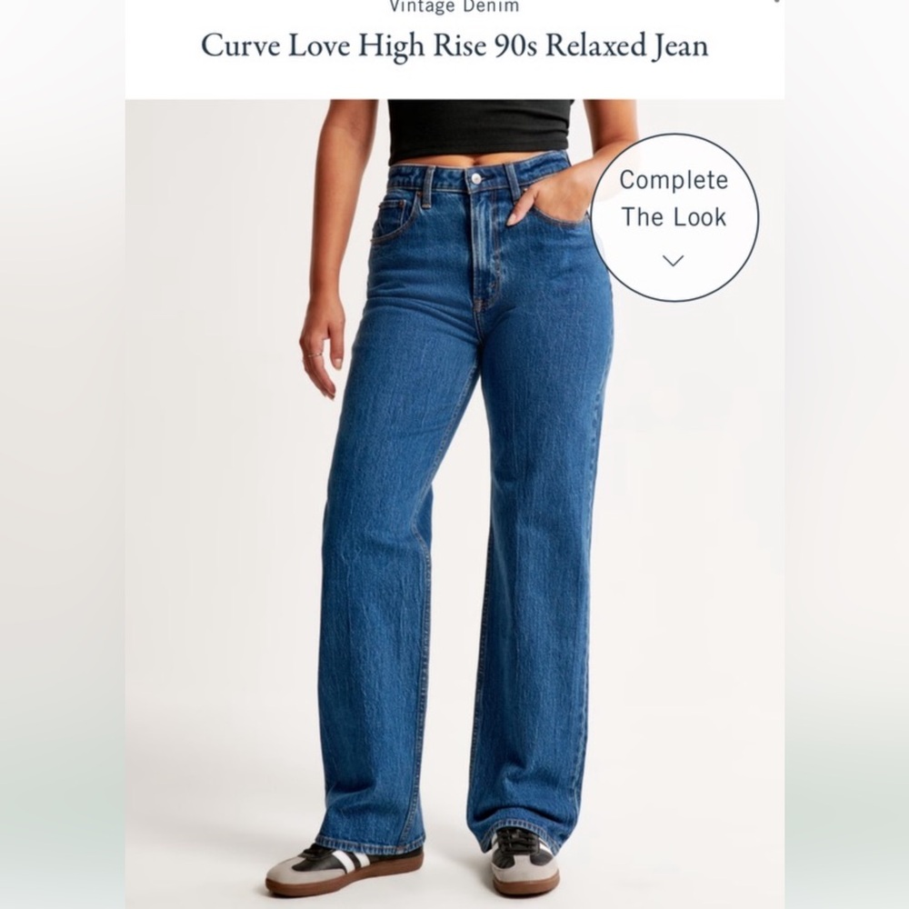 NWT Curve Love High Rise 90s Relaxed Jean Size 24 in Dark